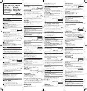 Mode d’emploi Casio JF-120ECO Calculatrice