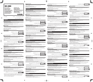 Manuale Casio MS-20NC Calcolatrice