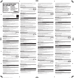 Mode d’emploi Casio MS-8E Calculatrice