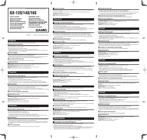 Manual Casio GX-14S Calculadora