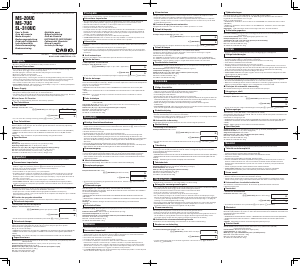 Manual Casio SL-310UC Calculator