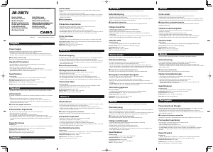 Manuale Casio JW-200TV Calcolatrice