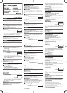 Manuale Casio MS-100BM Calcolatrice