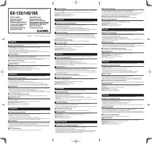 Manual Casio GX-16S Calculadora