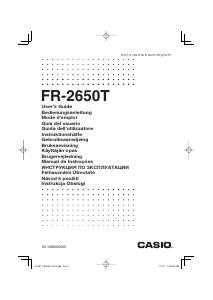 Manuál Casio FR-2650T Kalkulačka