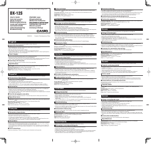 Bedienungsanleitung Casio DX-12S Rechner