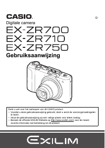 Handleiding Casio EX-ZR750 Exilim Digitale camera