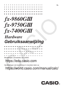 Handleiding Casio FX-9860GIII Grafische rekenmachine