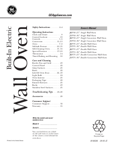 Manual de uso GE JKP55WT2WW Horno