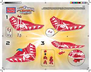 Manual de uso Mega Bloks set 5618 Power Rangers Ranger rojo deslizador aéreo
