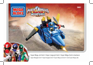 Manuale Mega Bloks set 5661 Power Rangers Super mega jet zord