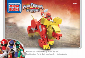 Bedienungsanleitung Mega Bloks set 5662 Power Rangers Roter Löwen-Zord