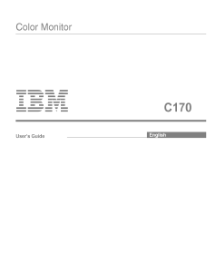 Manual IBM C170 Monitor