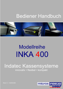 Bedienungsanleitung Indatec INKA 400 Registrierkasse