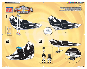 Manual Mega Bloks set 5677 Power Rangers Black ranger air glider