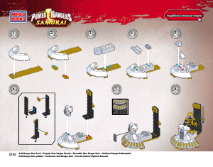 Manual Mega Bloks set 5742 Power Rangers Gold ranger hero pack