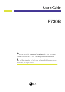 Handleiding LG F730B Monitor