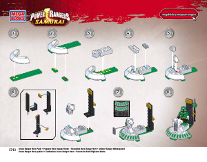 Manuale Mega Bloks set 5743 Power Rangers Confezione hero ranger verde
