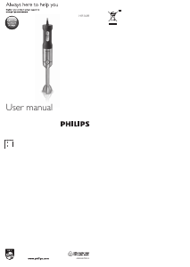 Посібник Philips HR1689 Ручний блендер