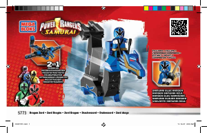 Kullanım kılavuzu Mega Bloks set 5773 Power Rangers DragonZord