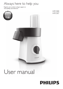 Manual Philips HR1387 Juicer