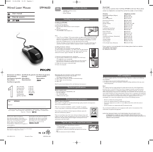 Manual Philips SPM4600BB Mouse