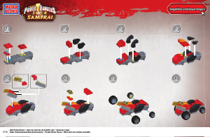 Bruksanvisning Mega Bloks set 5776 Power Rangers Röda pocket racer