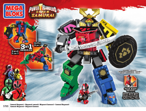 Manual de uso Mega Bloks set 5785 Power Rangers Samurai megazord