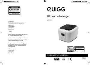 Bedienungsanleitung Quigg MD 18061 Ultraschallreiniger