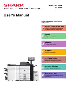 Manual Sharp MX-7090N Multifunctional Printer