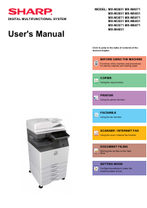 Manual Sharp MX-M6051 Multifunctional Printer