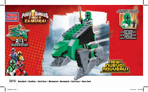 Instrukcja Mega Bloks set 5818 Power Rangers BearZord