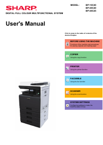 Manual Sharp BP-20C20 Multifunctional Printer