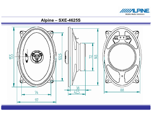 Instrukcja Alpine SXE-4625S Głośnik samochodowy