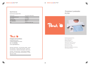 Mode d’emploi Peach PL755 Plastifieuse