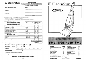 Handleiding Electrolux Z1720 Stofzuiger