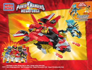 Manual Mega Bloks set 5829 Power Rangers Red ranger vs. Vrak
