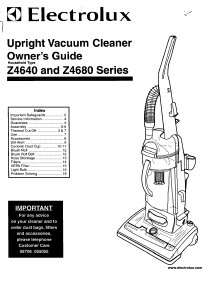 Manual Electrolux Z4648 Vacuum Cleaner