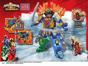 Manuale Mega Bloks set 5831 Power Rangers Samurai megazord