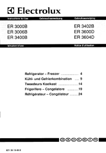 Mode d’emploi Electrolux ER3402B Réfrigérateur combiné