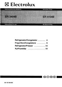 Manual de uso Electrolux ER3404B Frigorífico combinado