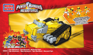Bedienungsanleitung Mega Bloks set 5864 Power Rangers Tiger MechaZord