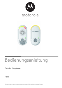 Bedienungsanleitung Motorola MBP8 Babyphone