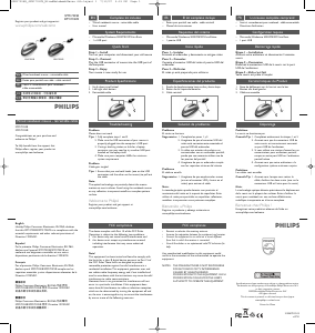 Manual de uso Philips SPM1702SB Ratón