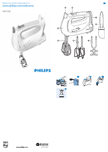 Panduan Philips HR1530 Mixer Tangan