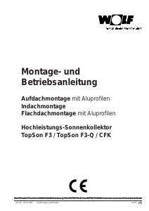 Bedienungsanleitung Wolf TopSon F3-Q Solarmodul
