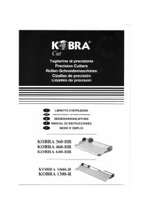 Handleiding Kobra 360-HR Papiersnijder