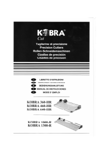 Manual de uso Kobra 460-HR Cortador de papel