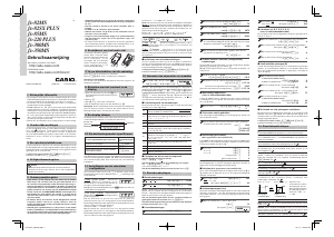 Handleiding Casio FX-82SX PLUS Rekenmachine