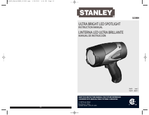 Manual de uso Stanley SL5W09 Linterna